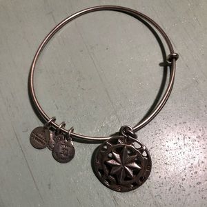 Alex and Ani Compass Silver Expandable Bangle